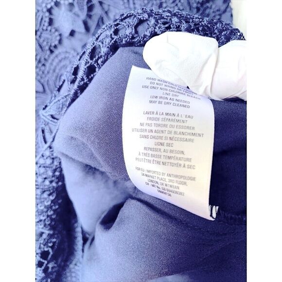 Anthropologie Navy elegant Charleston Lace Mini Dress US Sz 2 UK 6 NWOT - Picture 6 of 6